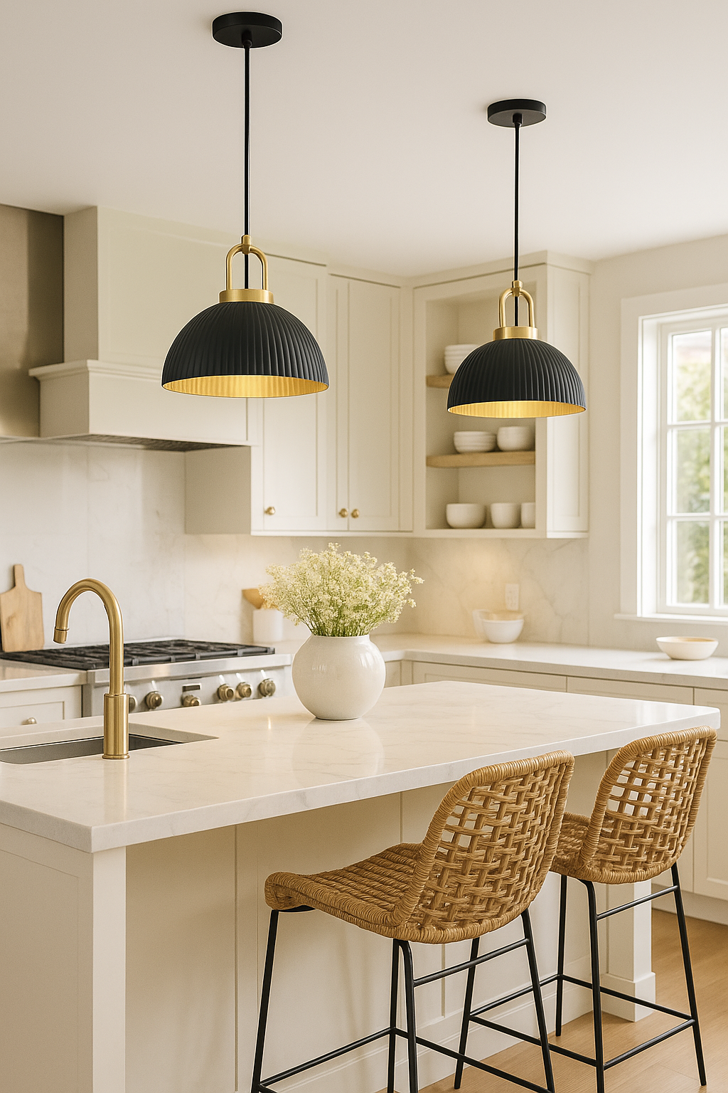 AoMck Pendant Light Fixture (Black/Gold)
