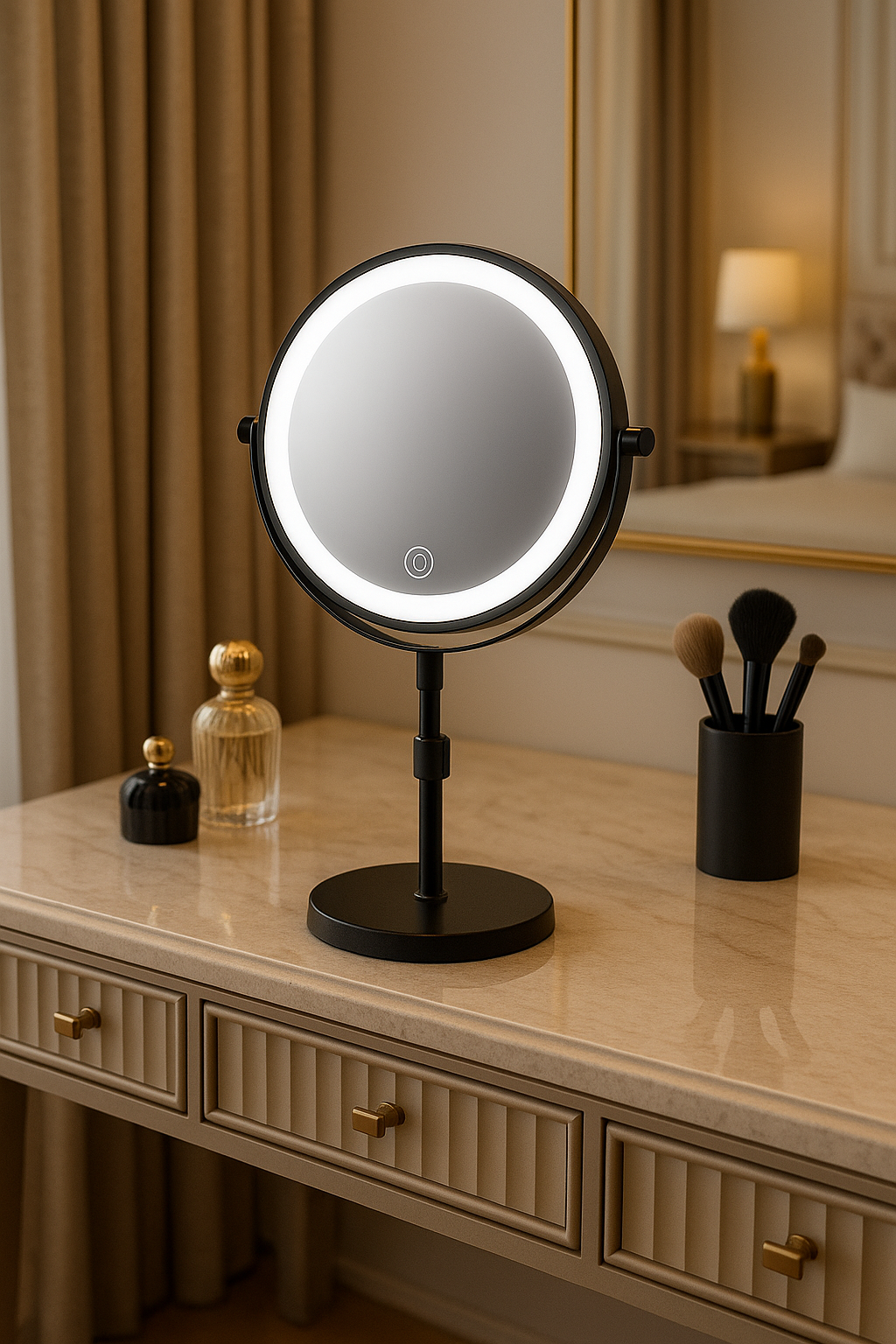 7" Rechargeable Lighted Makeup Mirror β 3 Color Modes + 10x Magnifier