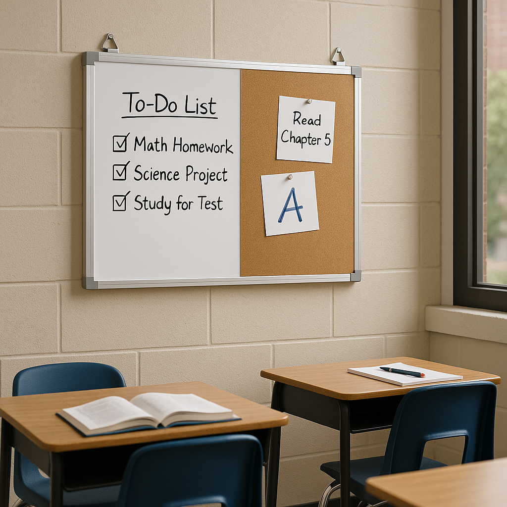 Flipside 18" x 24" Combo Cork & Dry Erase Board β Aluminum Frame, Half Cork, Half Magnetic Whiteboard