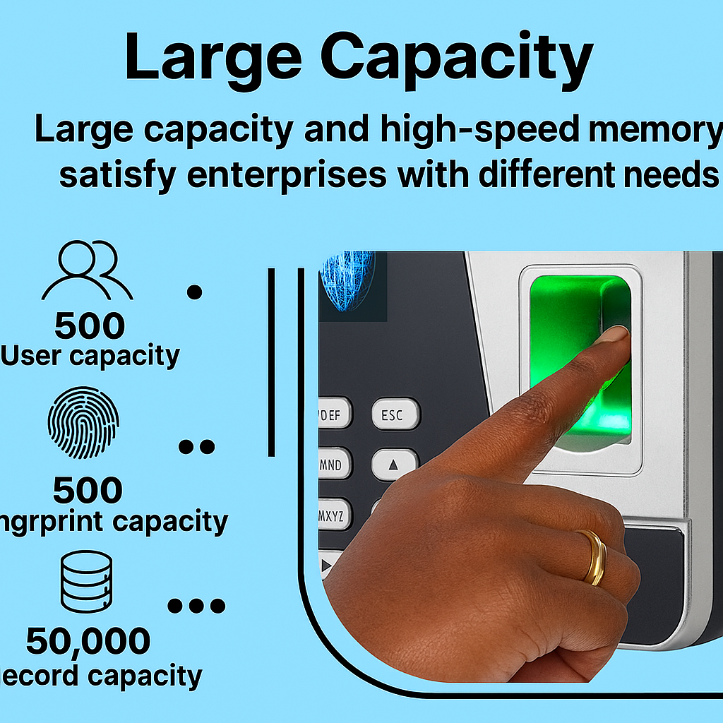 NGTeco Standalone Time Clock β Fingerprint & PIN, No Monthly Fee