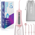 Rechargeable Cordless Water Flosser – 5 Modes + Travel Bag (Pink)