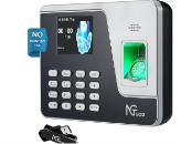 NGTeco Standalone Time Clock – Fingerprint & PIN, No Monthly Fee